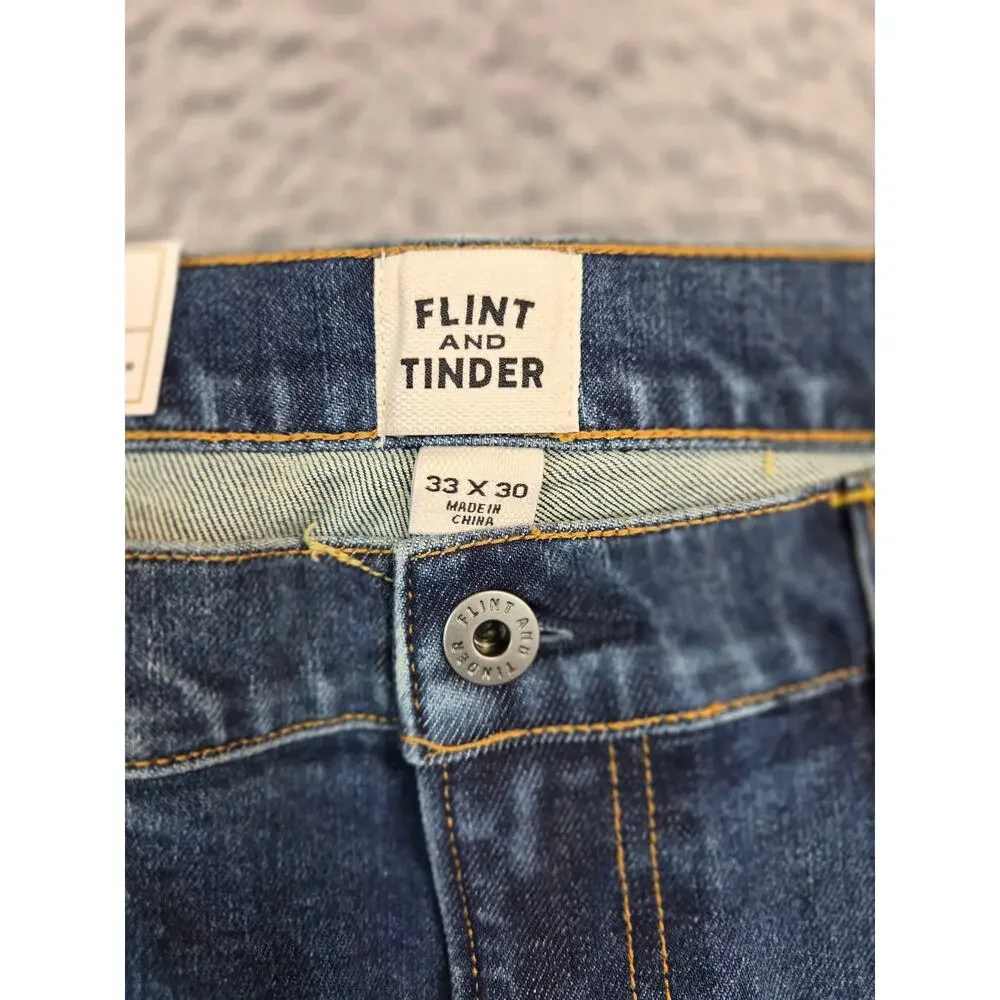 NWT Flint and Tinder Jeans Men's Size 33x30 Medium Wash Slim Fit (1207)